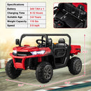 24V Red Kids Ride-On Car with Dump Bed and Remote Control