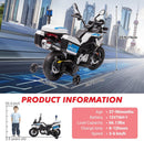 12V Battery-Powered Ride-On Motorcycle for Kids with Training Wheels and 3 Speed Options