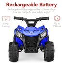 Children's Electric 4-Wheeler ATV with Blue Treaded Tires for Ages 1.5-3 Years, 1.8MPH Speed
