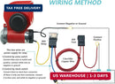 Red 12V Truck Air Horn with Compressor and Relay Kit
