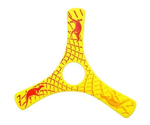 Yellow Spin Racer Boomerang Toy for Kids with Aerodynamic Flight