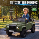 12V Green Land Rover Defender Electric Vehicle for Children Aged 3 and Up