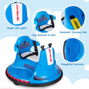 Electric 12V Blue Bumper Car for Kids and Toddlers with 360° Spin Feature