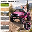 24V Dual-Seater Children's Electric Truck with Secure Doors, Remote Operation, Sound Horn & Music - Pink