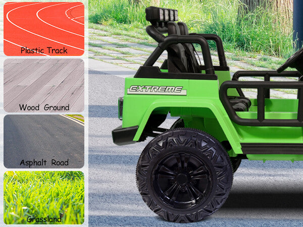 Kids 12V Electric Ride-On Jeep Truck with Remote Control and Powerful Battery