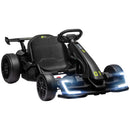 24V Electric Go Kart with Adjustable Seat and Gradual Acceleration, Black