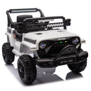 12V Bluetooth Electric Ride-On Truck with LED Lights for Kids Aged 1-4 Years - White