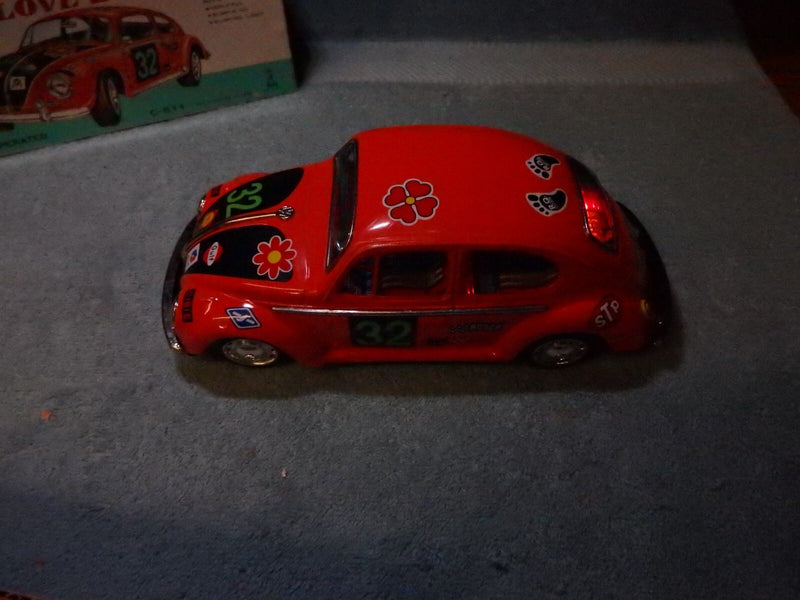 Vintage TAIYO Battery-Operated VW Beetle Toy Car from Japan with Original Box