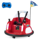 Red Battery-Powered 12V Kids Bumper Car with 360° Spin & Remote Control for Ages 1.5-6