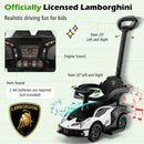 3 in 1 Lamborghini Stroller and Ride-On Car Toy - White