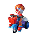 Musical Clown Stunt Tricycle for Children, Battery-Powered Fun
