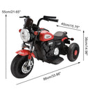 🏍️Electric Dual Drive 3-Wheel Ride-On Motorcycle for Kids - Red
