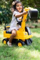 Licensed Ride-On Excavator Push Car for Kids with Rotating Bucket