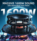 2026 Enhanced 1600W 10" Slim Under Seat Powered Car Subwoofer