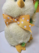 Charming 8" Animated Easter Chick Plush Toy Sings "I Can See Clearly"