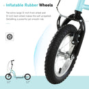 Youth Scooter with 12-Inch Inflatable Front Wheel and Dual Front & Rear Caliper Brakes