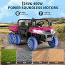 Pink Electric Ride-On Dump Truck for Two Big Kids