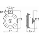 B3624V 116dB 335Hz Grey Flat Connector Horn 3BA 002 768382