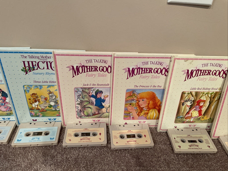 Worlds of Wonder Talking Mother Goose and Hector Set with 14 Cassettes, Books, and Clothing
