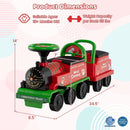 Green 6V Electric Kids Ride-On Train with Carriage for Two, 1.6 MPH