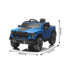 Blue 12V Remote Control Ride-On Car for Kids Ages 3-6 with 4-Wheel Shock Absorption