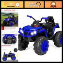 12V Electric ATV Ride-On Quad Car for Kids with Bluetooth, LED Lights, and 3.7mph Speed