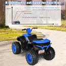 Vibrant Blue 12V Electric Ride-On ATV for Kids with Horn & Treaded Tires