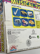 Vintage 1990s Funrise Light 'N Sound Musical TV Toy with 12 Songs in Yellow