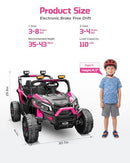 Pink 800W 24V Electric Ride-On Car with Remote Control for Kids