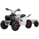 Kids 6V ATV Quad Car with Trailer, Fwd/Reverse Function, Durable Design