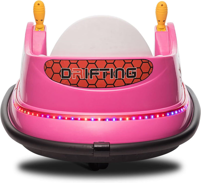 6V Kids Ride-On Bumper Car with Remote Control, 360° Spin and Flashing Lights for Toddlers