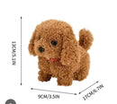 Sruoe Interactive Walking and Barking Plush Dog Toy, Brown, 3.5in