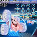 Vibrant 360° Pink and Purple Remote Control Stunt Car for Kids