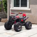 12V Red Kids ATV Ride-On Car with Music and Realistic Wheels