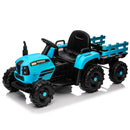 24V 400W Electric Ride-On Blue Tractor Toy for Kids