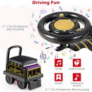 Two-Person Ride-On Train with Carriage, Sounds, Lights & Whistle for Toddlers 18 Months and Up