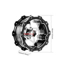 1.8" Beadlock Wheel for 1/18 and 1/24 Scale RC Crawlers, Compatible with 1.0-1.3" Tires, SR Silver