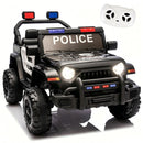Police Car Ride-On, 12V Electric Vehicle with Parental Control for Kids