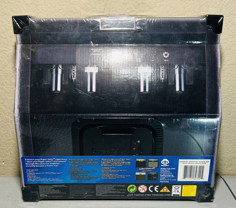 Paper Jamz Amplifier Series 1 Silver Black with Audio Cable Included