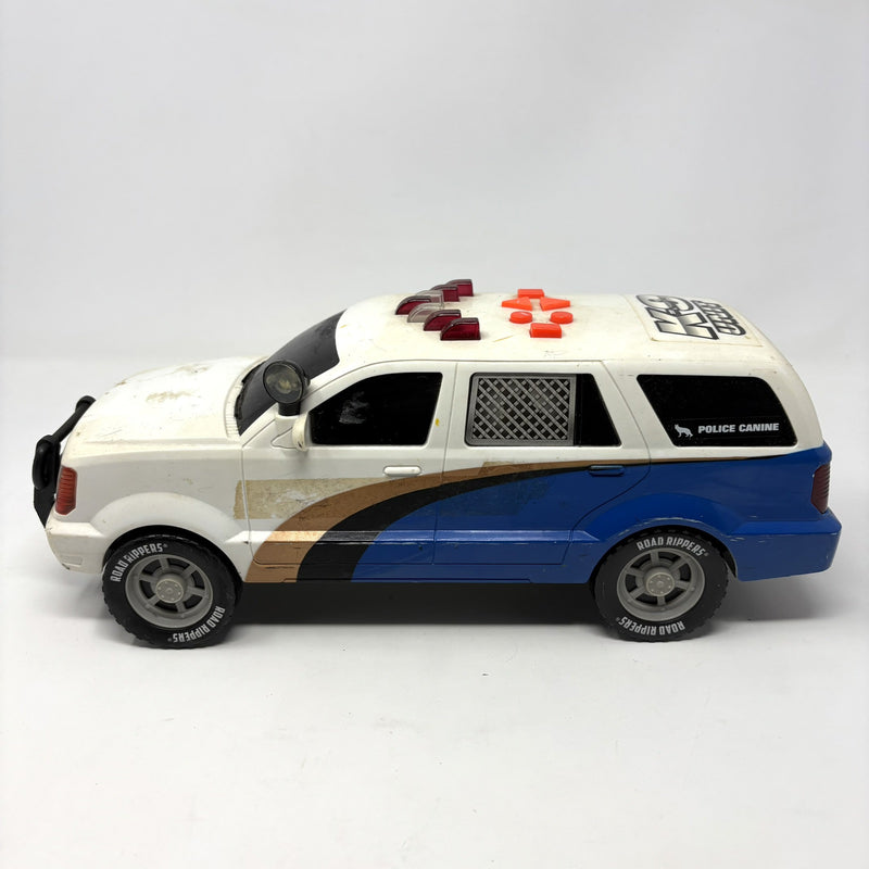 Motorized Blue Police K-9 Unit SUV Toy Car with Lights