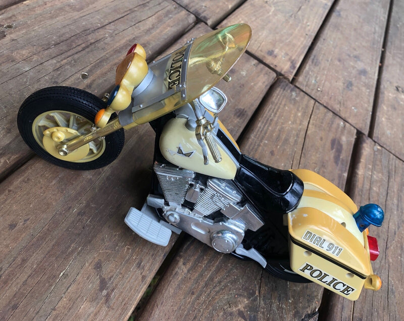 Battery Operated Working Police Motorcycle Toy Harley Style