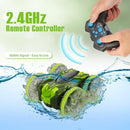 All-Terrain Remote Control Stunt Car for Kids Ages 4-12, Waterproof Green Design