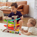 Toddler-Friendly Race Track Toy Set with 3-Car Garage for Ages 18 Months and Up