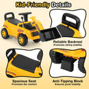 Ride-On Bulldozer Toy with Adjustable Bucket and Engine Sounds for Kids