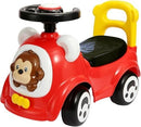Monkey-Themed Red 4-Wheel Ride-On Car for Toddlers Ages 1-3