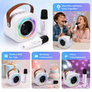 Children's Karaoke Set with Dual Wireless Microphones, Premium Singing Toy in Off White