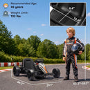 Qaba 24V Dual Motor Electric Drift Go Kart for Children Aged 6 and Up, Gray
