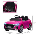 12V Pink Audi Q8 e-tron Sportback Ride-On Car with Remote Control and Suspension for Kids