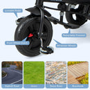 INFANS 6-in-1 Kids Tricycle for Toddlers, Black, Suitable for Ages 9-60 Months