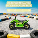 6V Green Children's Electric Quad ATV with Forward and Reverse Controls